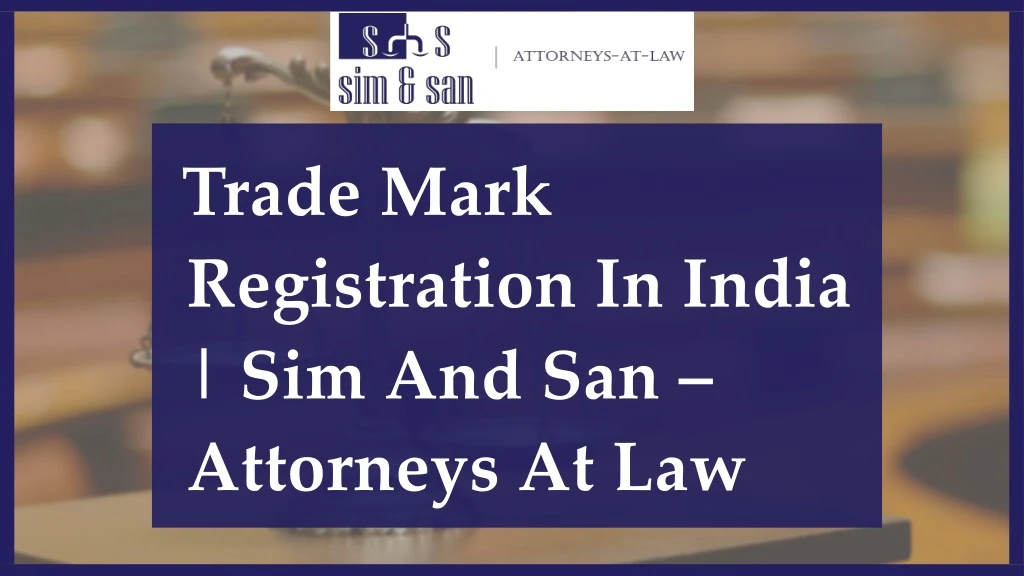 trade mark registration in india