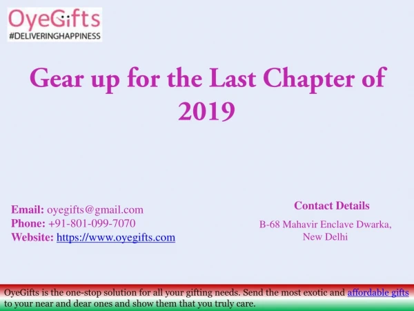 Gear Up for the Last Chapter of 2019