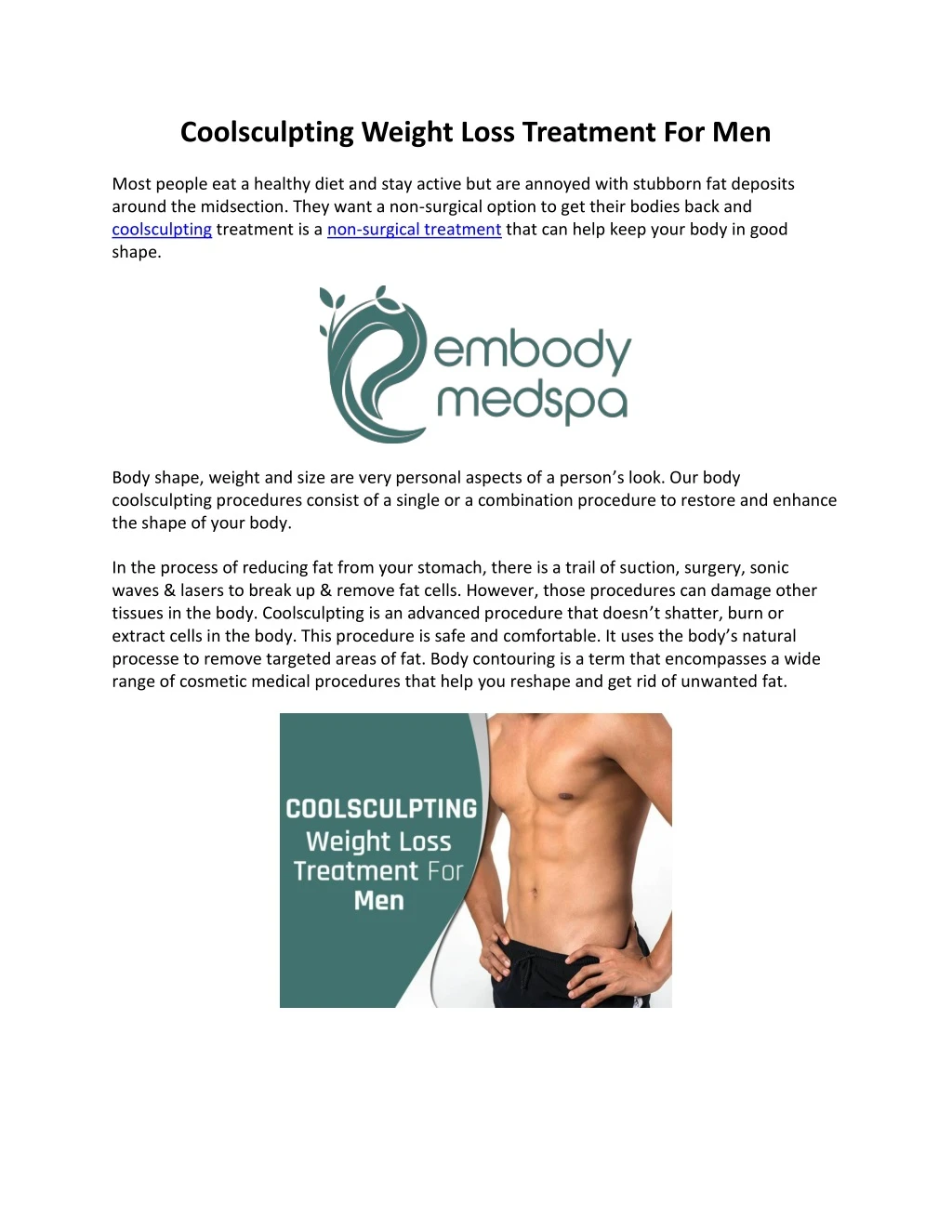 coolsculpting weight loss treatment for men