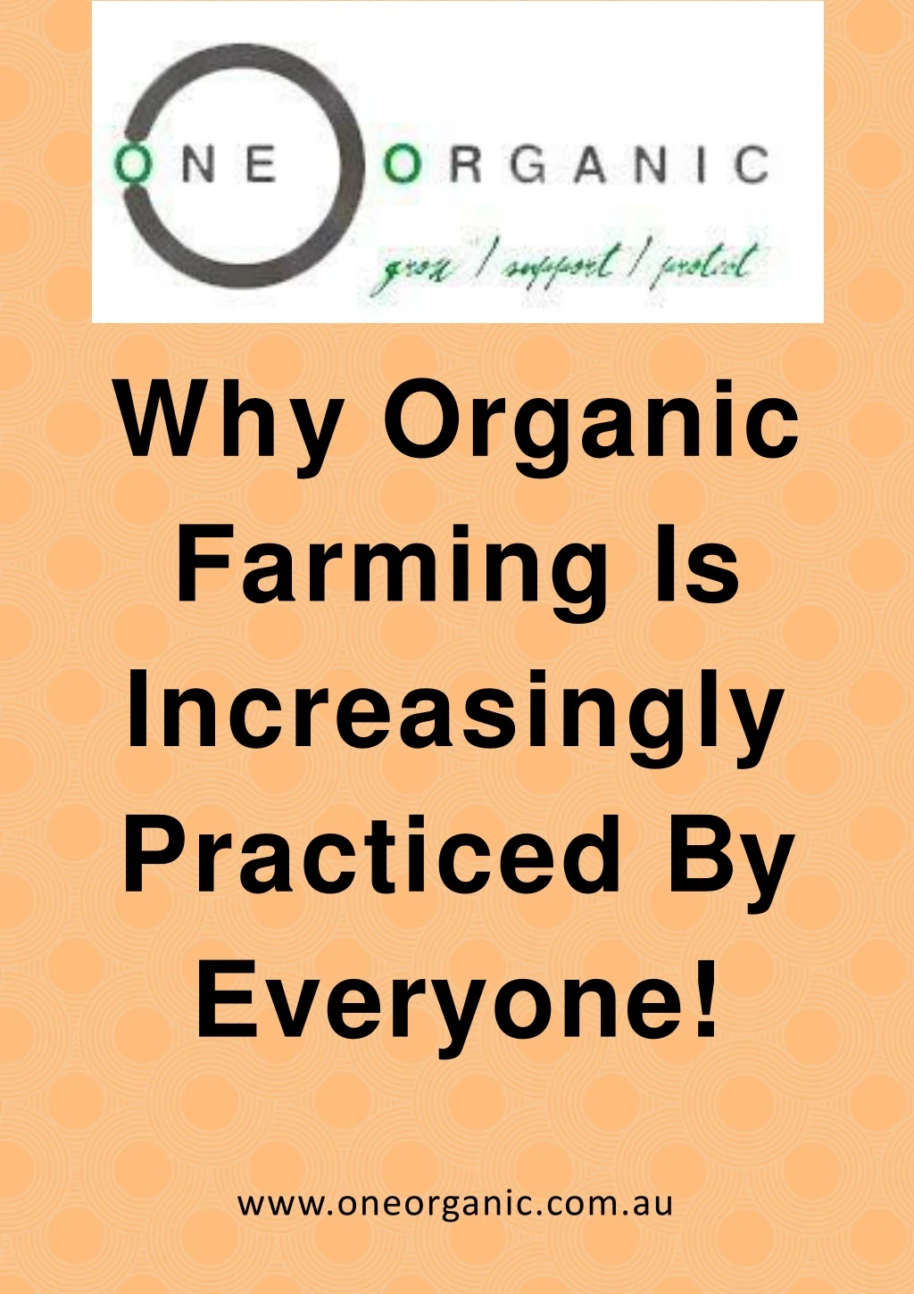 why organic farming is increasingly practiced