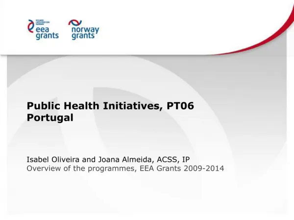 Public Health Initiatives , PT06 Portugal