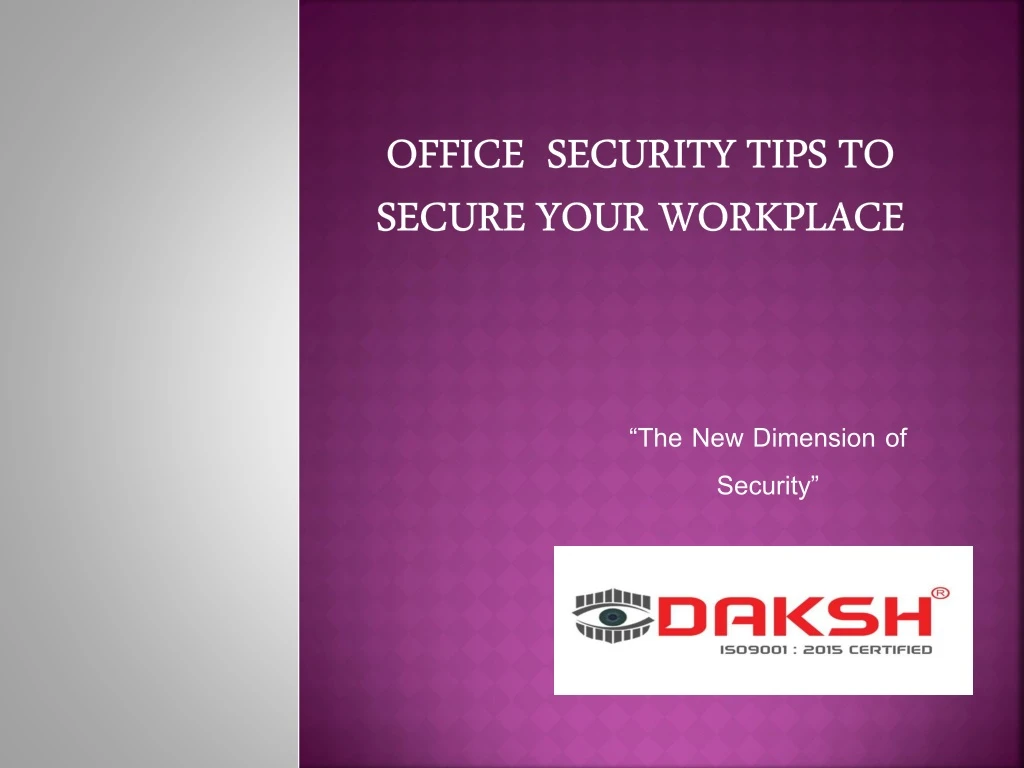 office security tips to secure your workplace