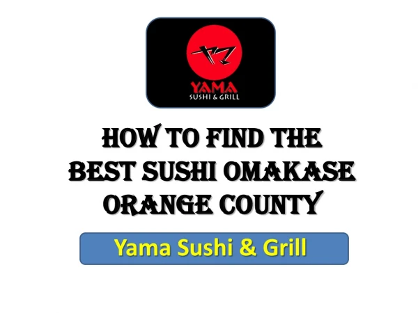 Best Omakase Orange County