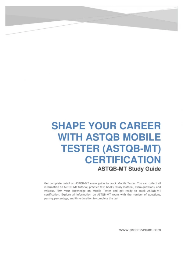Shape Your Career with ASTQB Mobile Tester (ASTQB-MT) Certification