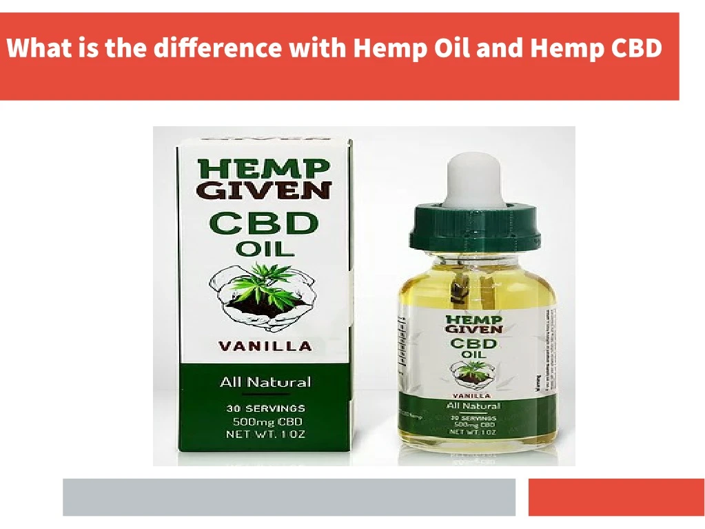 what is the difference with hemp oil and hemp cbd