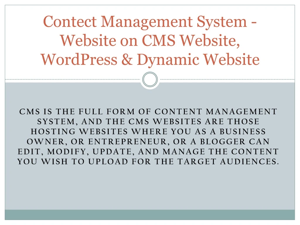 contect management system website on cms website wordpress dynamic website