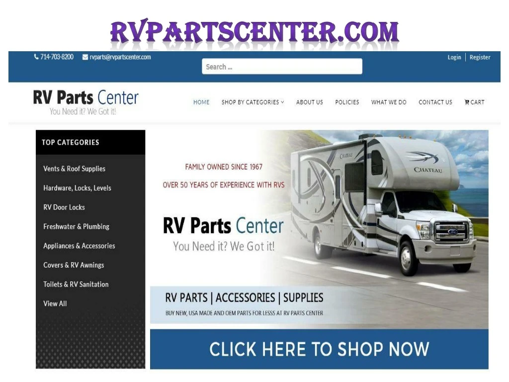 rvpartscenter com