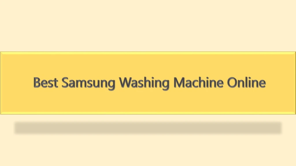 best samsung washing machine online