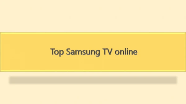 Top Samsung TV online