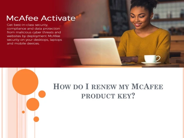 How do I renew my McAfee product key?