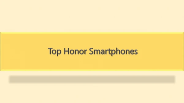 Top Honor Smartphones