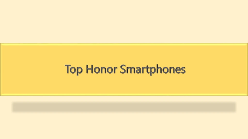 top honor smartphones