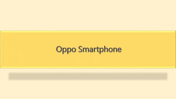 Oppo Smartphone