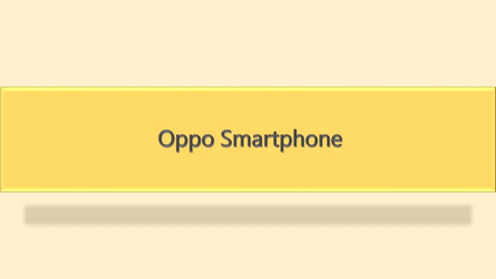 oppo smartphone