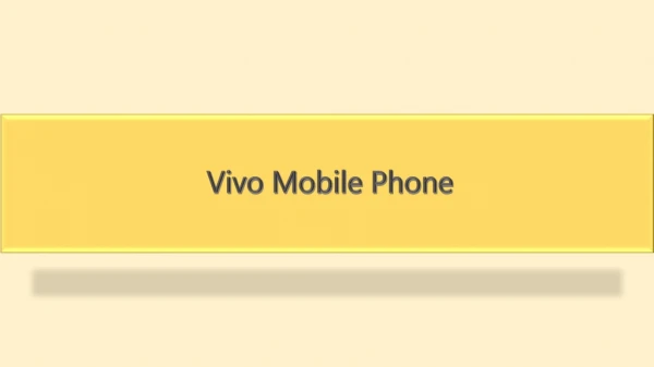 Vivo Mobile Phone