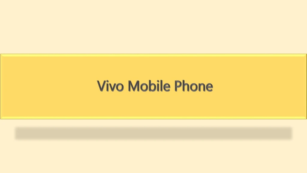 vivo mobile phone