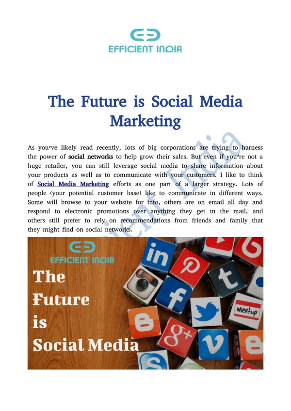 The Future is Social Media Marketing