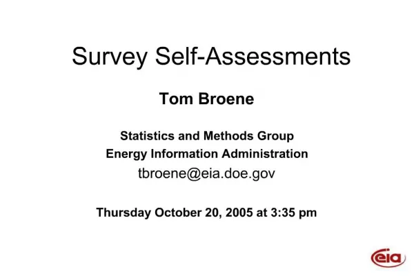 Survey Self-Assessments