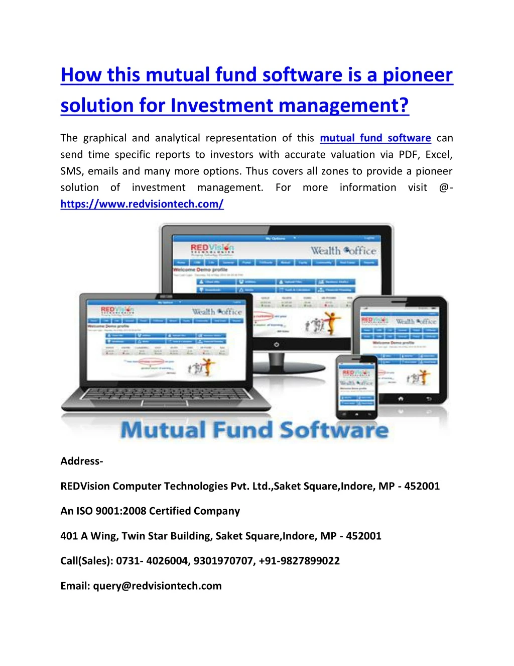 how this mutual fund software is a pioneer