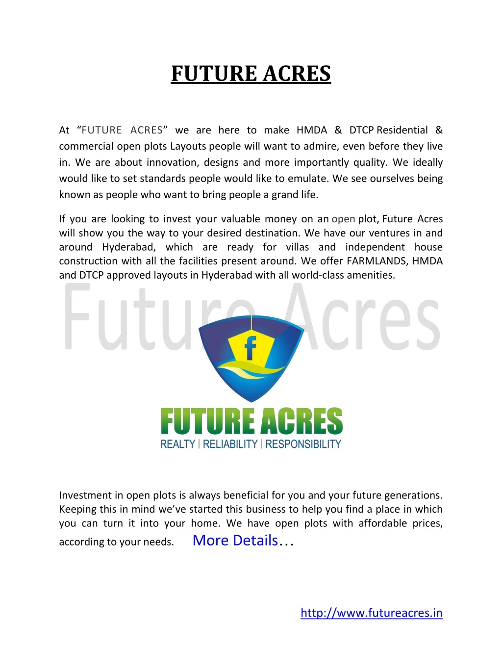 future acres