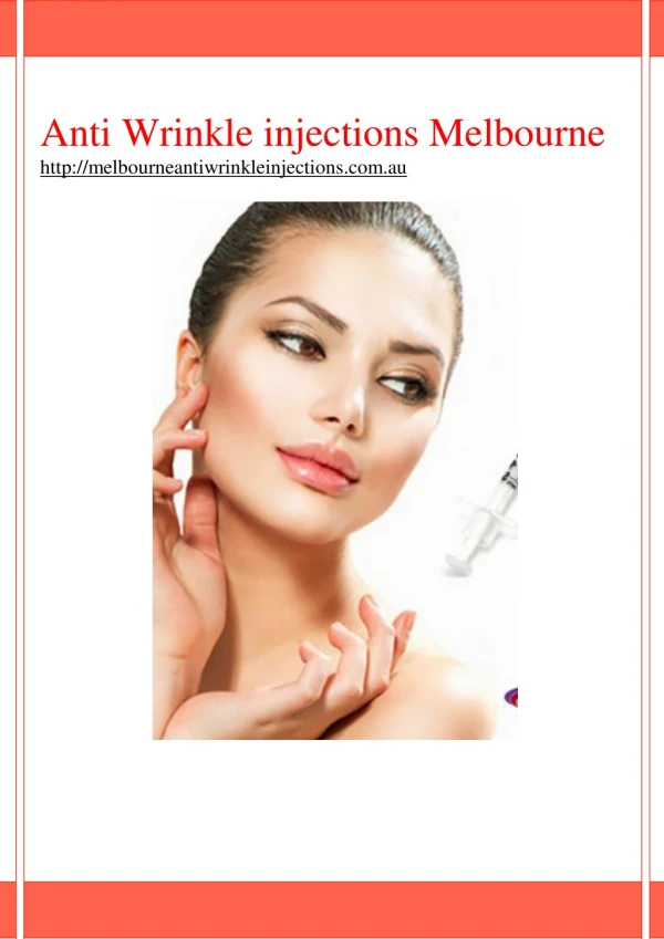 Anti Wrinkle injections Melbourne