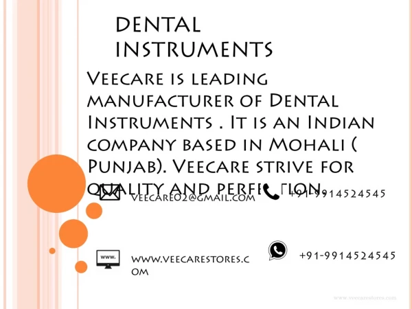 Dental Instruments | Online Product Service | Best Price India