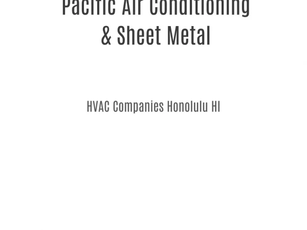 Pacific Air Conditioning & Sheet Metal