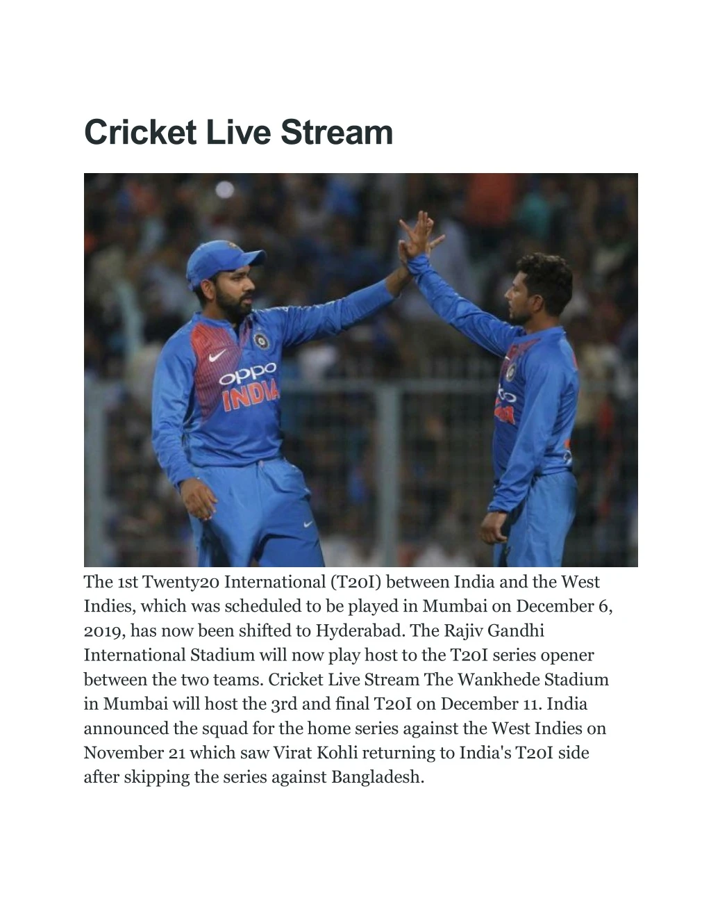 cricket live stream