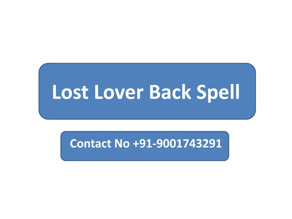 lost lover back spell