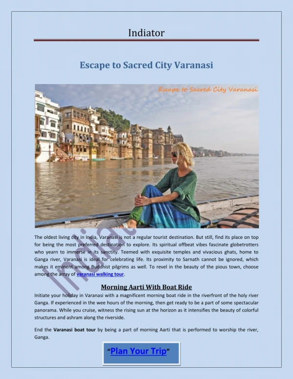 Escape to Sacred City Varanasi