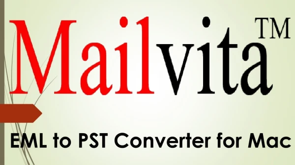 EML to PST Converter for Mac