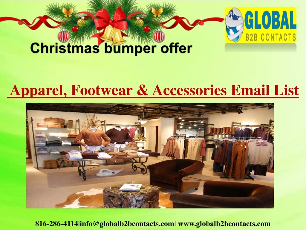 apparel footwear accessories email list