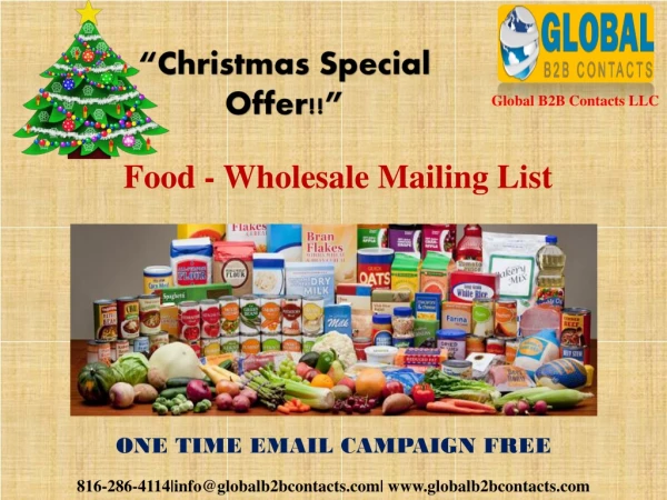 Food - Wholesale Mailing List