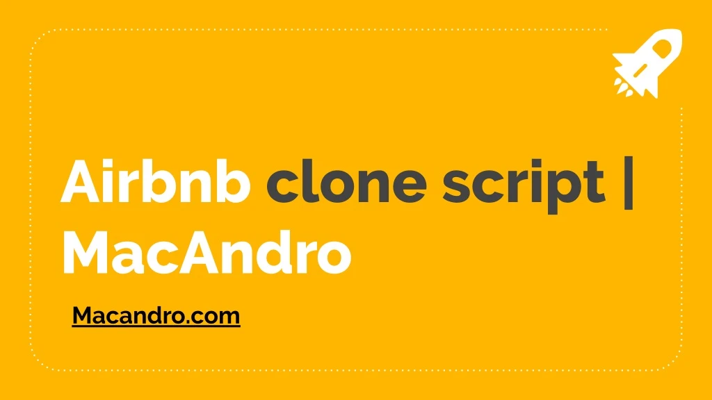 airbnb clone script macandro