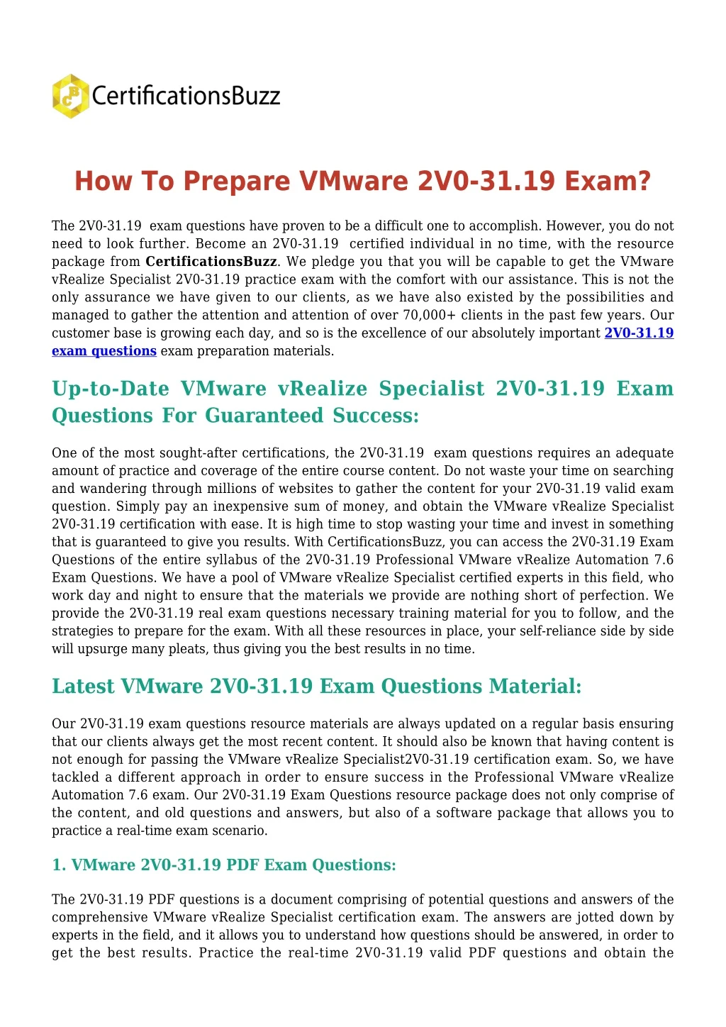 how to prepare vmware 2v0 31 19 exam