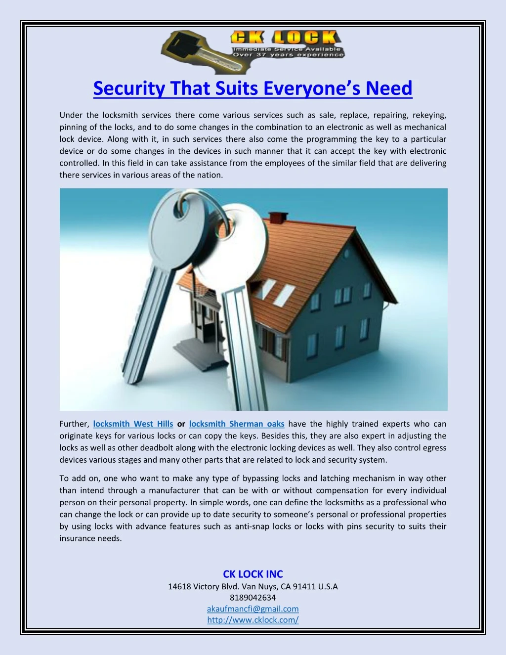 security that suits everyone s need