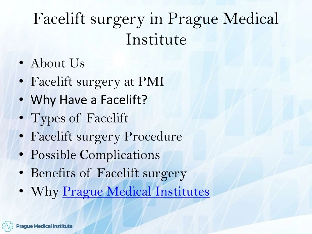 facelift surgery in prague medical institute