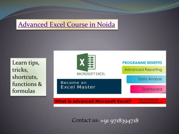 Advanced Excel Course in Noida [Certification Training]