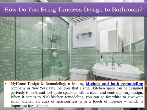 How Do You Bring Timeless Design to Bathroom?