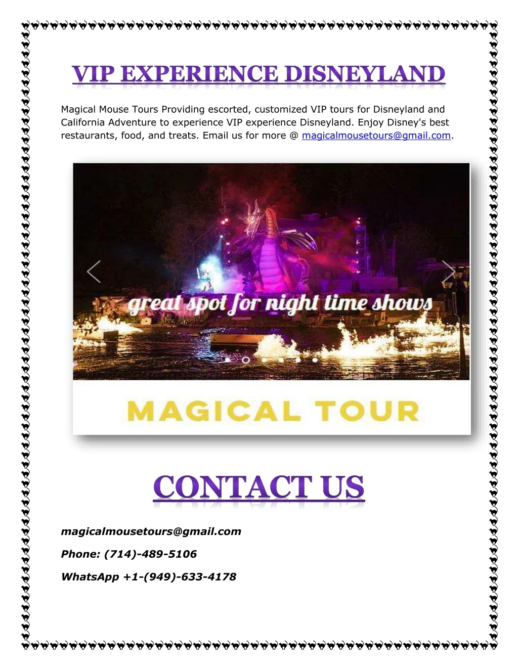 magical mouse tours providing escorted customized