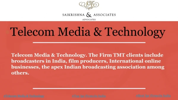 Telecom Media & Technology - Saikrishna & Associates