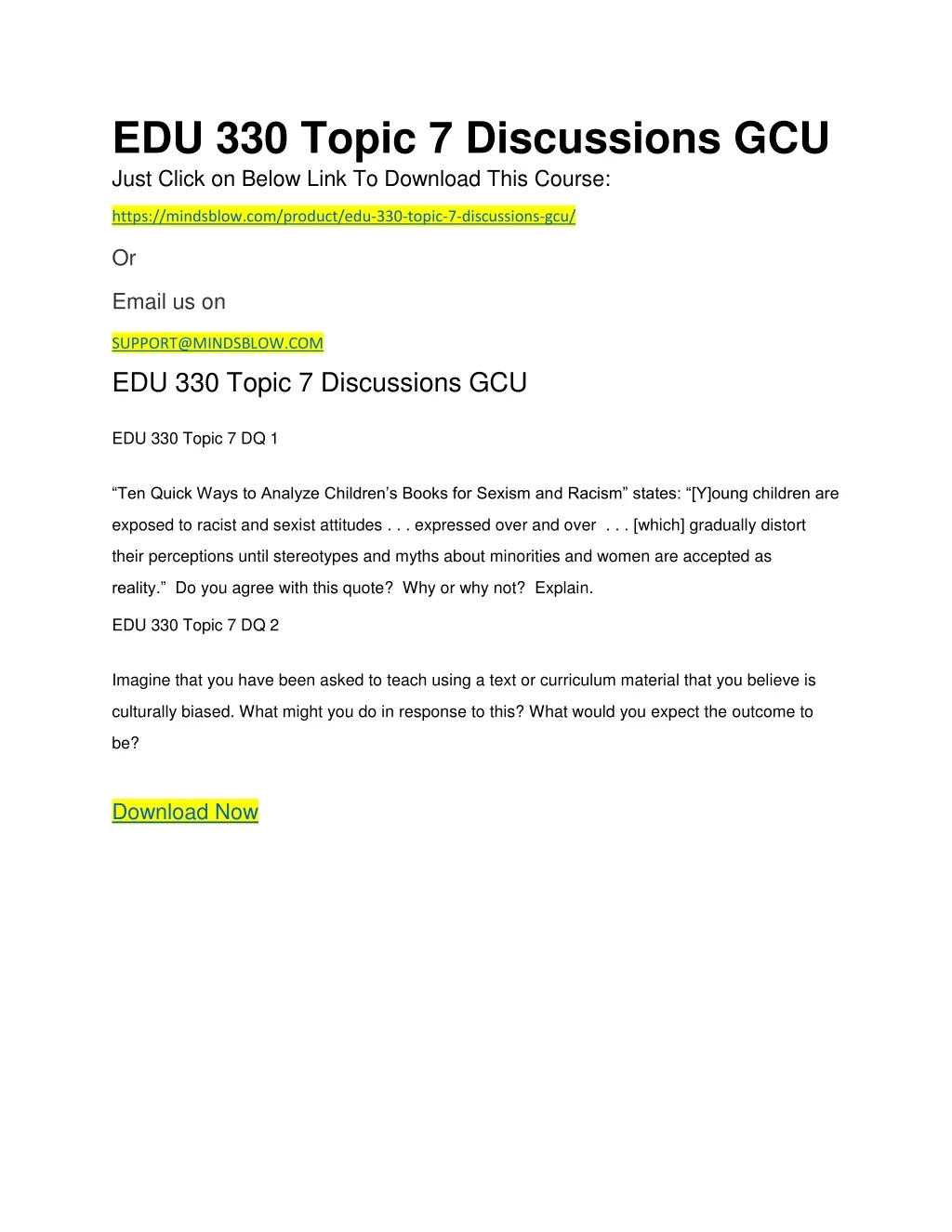 edu 330 topic 7 discussions gcu just click