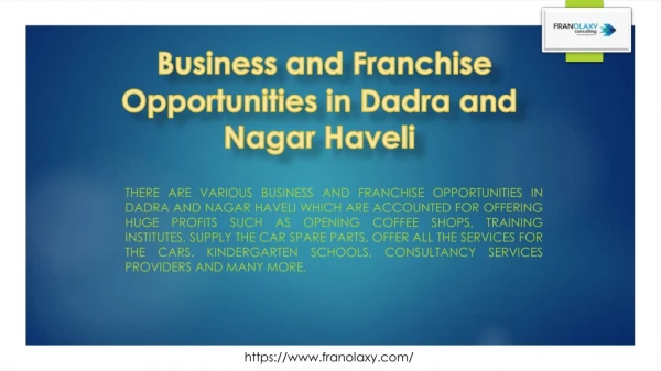 Profitable Franchise Opportunities In Dadra and Nagar Haveli