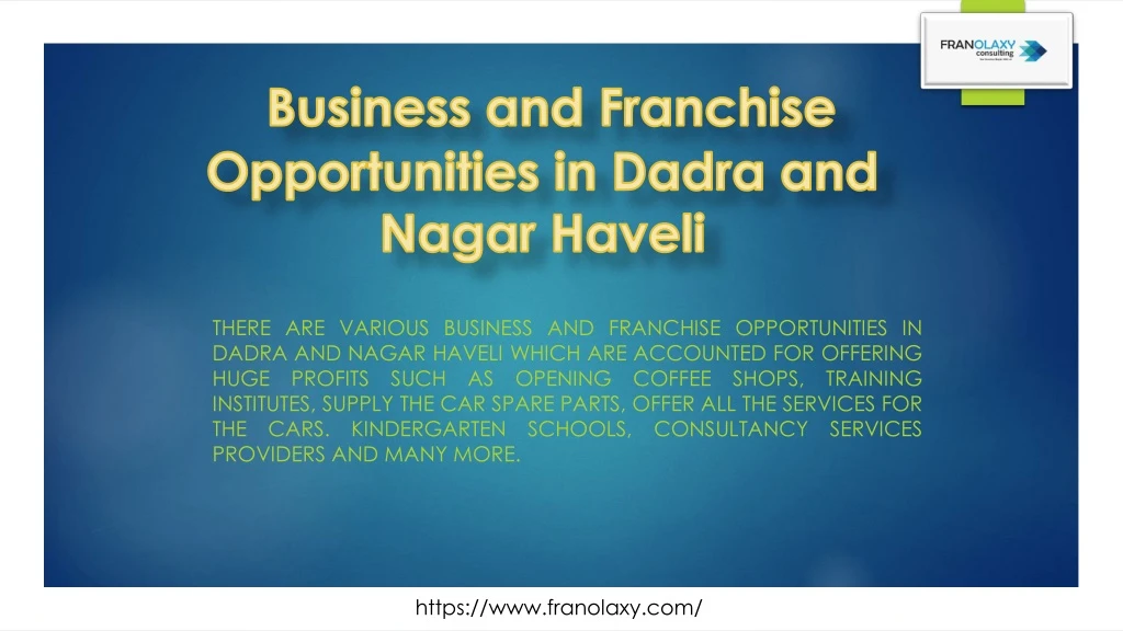 business and franchise opportunities in dadra and nagar haveli