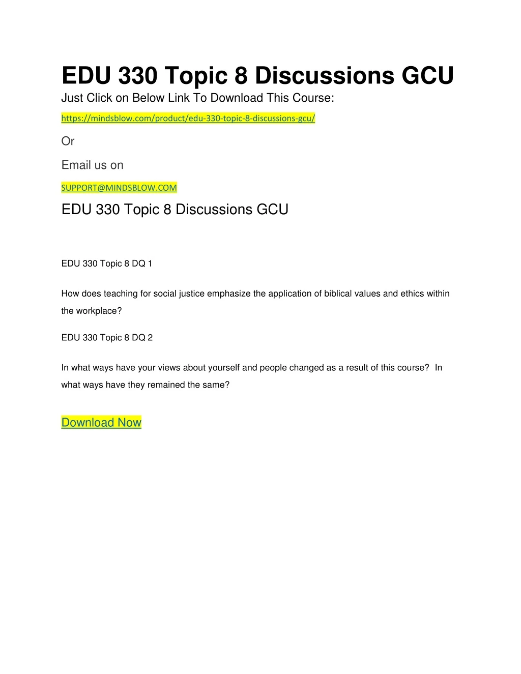 edu 330 topic 8 discussions gcu just click