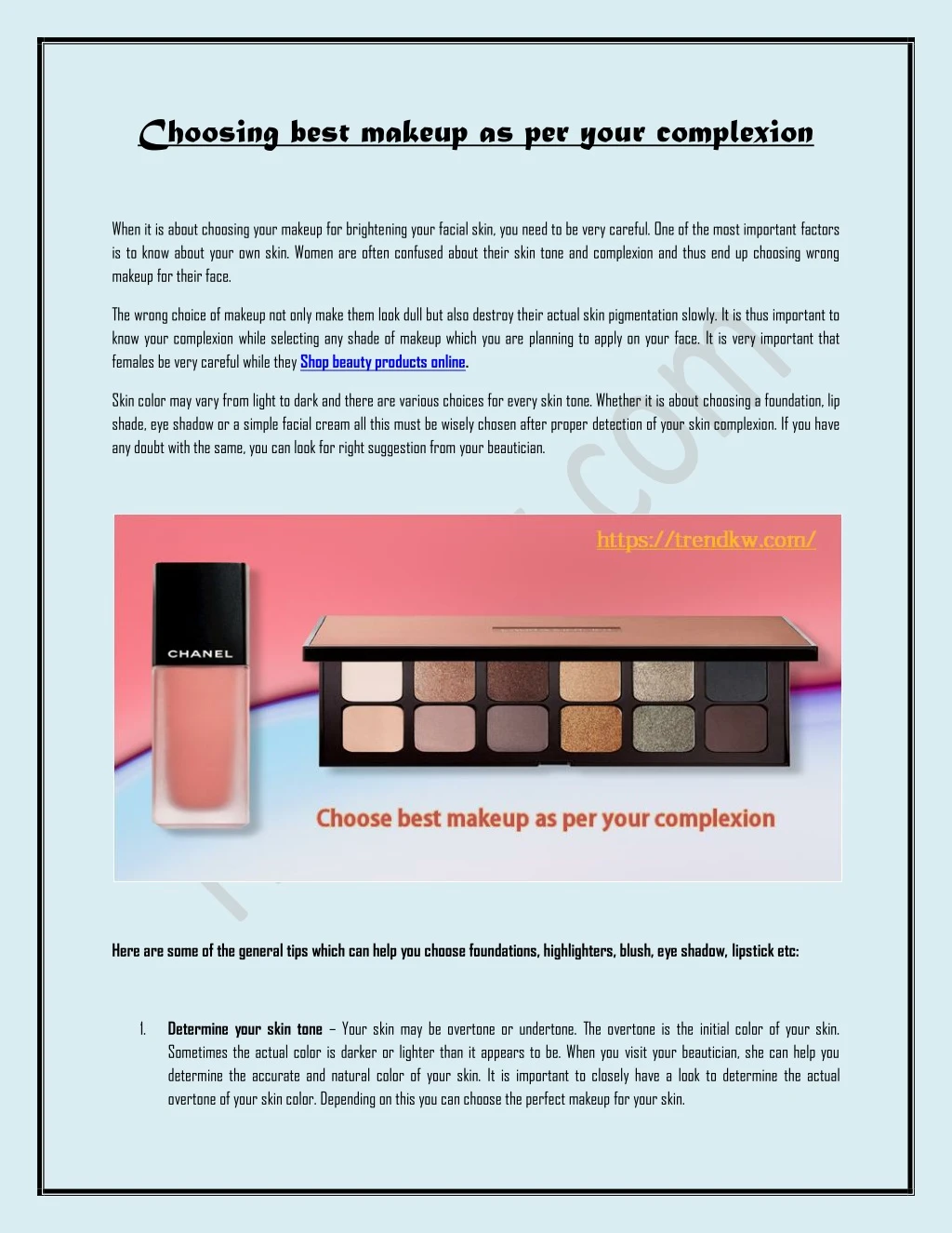 choosing best makeup as per your complexion