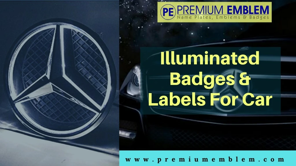 illuminated badges labels for car