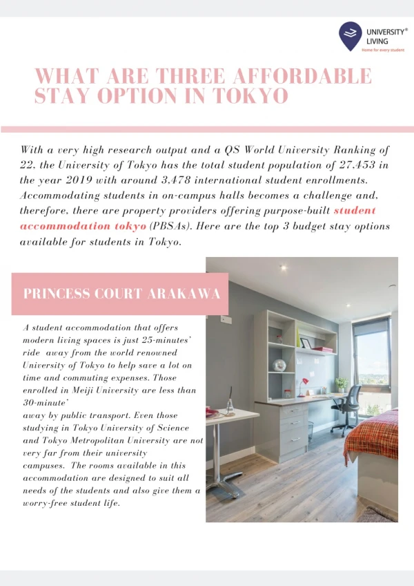 What are Three Affordable Stay Option in Tokyo