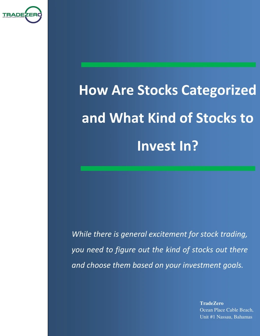 how are stocks categorized