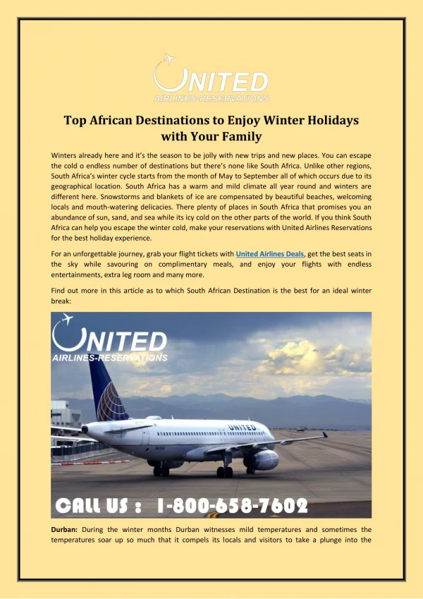 Top African Destinations To Enjoy Winter Holidays With Your Family